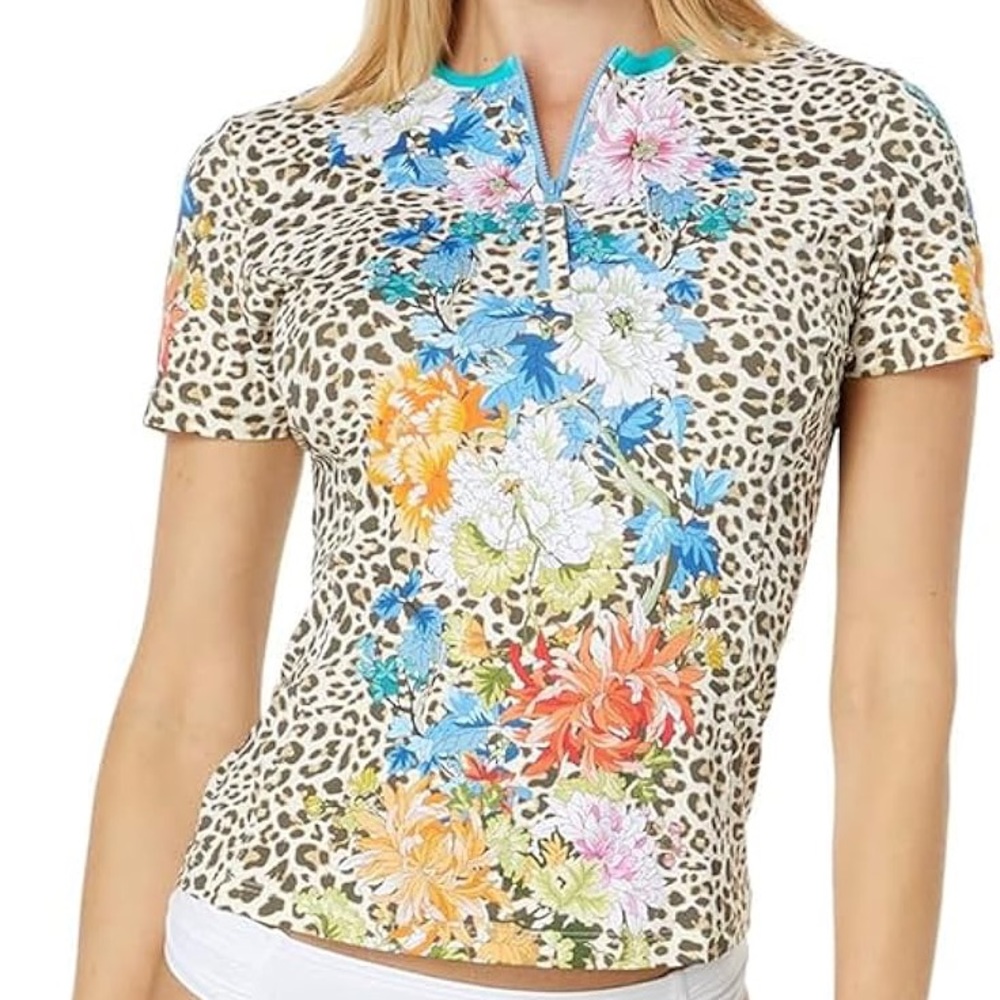 Johnny Was sporty surf Top NWT Large